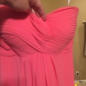 Strapless long flowy formal